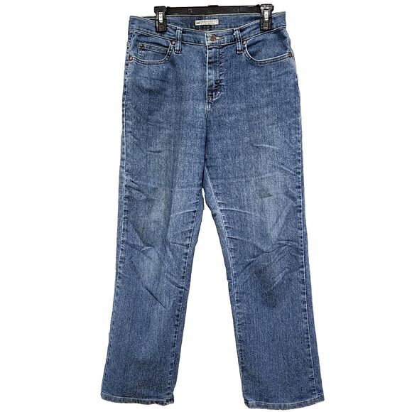 Lee Womens Relaxed Fit At The Waist Jeans Straight Leg Blue Denim Size 8 Mexico - Picture 10 of 10